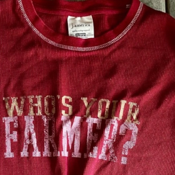 Nantucket’s holistic farm Bartlett’s Farm Nantucket waffle long sleeve shirt. - Picture 2 of 7